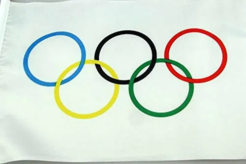 EliteKoopers - Anello con bandiera olimpica, 1,5 x 0,9 m, con occhielli, per l'estate, 1 pezzo