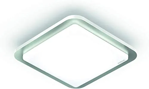 Steinel Plafoniera da soffitto RS LED D2 V3 - Applique LED in acciaio - Luce moderna da 9,5 W, sensore a 360° con funzione luce continua [Classe energetica A++]