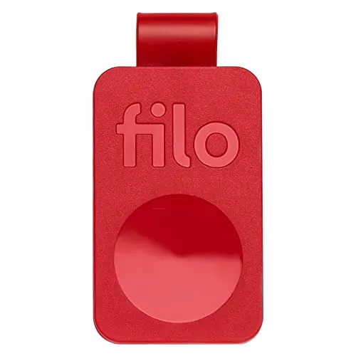 Filo Tag - Localizzatore Bluetooth per Chiavi - Batteria Sostituibile - per iOS e Android - Colore Rosso
