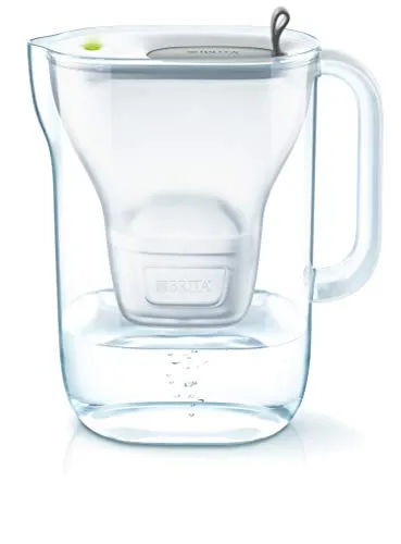 Brita Style Caraffa Filtrante con 1 Filtro Maxtra+ Incluso, Bianco e Grigio, 2.4 Litri, Premium