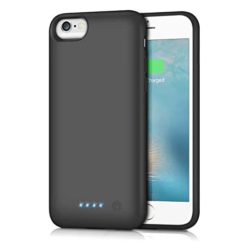 Ekrist Cover Batteria per iPhone 6/6S/7/8/SE 2020, 6000mAh Cover Ricaricabile Custodia Batteria Cover Caricabatterie Battery Case per iPhone 7/8/6/6s [4.7''] Cover Backup Caricabatterie Power Bank