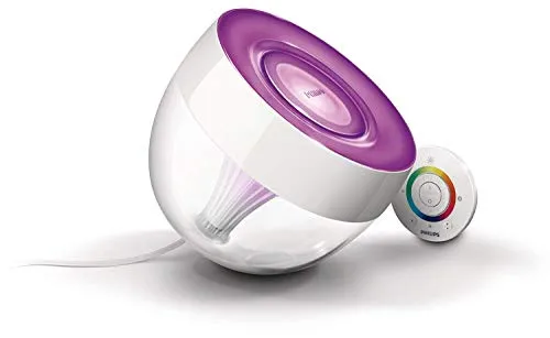 Philips Living Colors Iris, EEK A, tecnologia LED a risparmio energetico con 10 watt, 16 milioni di colori, con telecomando, trasparente 7099960PH