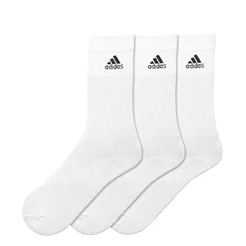 adidas Performance Thin Crew - 3 paia di calzini, da uomo, colore: bianco (bianco/nero), 19-22
