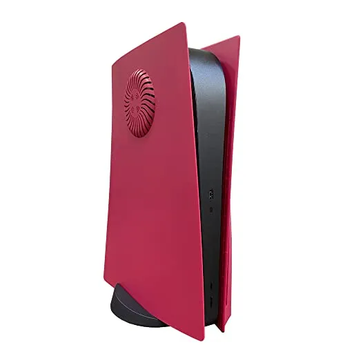 Piastra PS5 Raffreddamento Versione Cover Case Protezione Frontalino Piastra PS5 per PS5 Disc Edition Prese d'aria Turbo aggiornate PS5 Piastra laterale Hard Antiurto ABS Piastra PS5 Cosmic Red