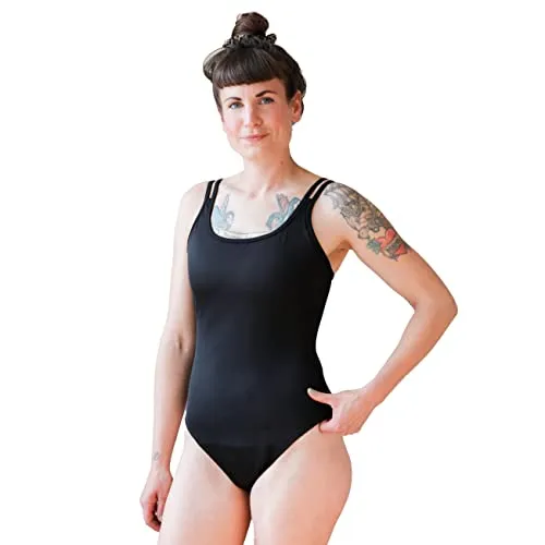 MYLILY® Costume da Bagno Nero assorbenti Ciclo mestruale I Costume Intero Donna Durante l Ciclo mestruale I Costumi da Bagno Donna | per i Giorni di Luce I Rifiuti | Come Un Slip mestruali Donna (S)