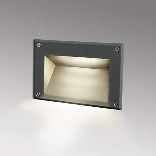 Topmo-plus Faretto da incasso da esterno/interno rettangolare wall integato in alluminio / 3W LED