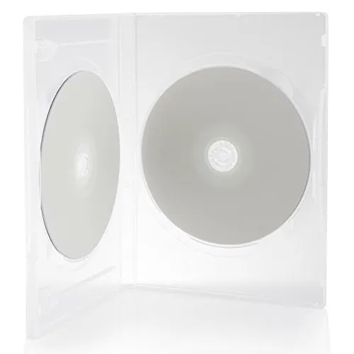 Dragon Trading®, confezione da 10 custodie per DVD/CD/BLU RAY con dorso da 7 mm, colore: trasparente
