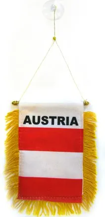 AZ FLAG Gagliardetto Austria 15x10cm con Ventosa - BANDIERINA per Auto AUSTRIACA 10 x 15 cm