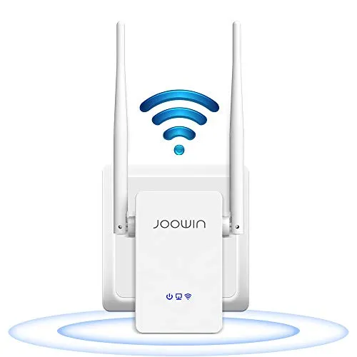 JOOWIN Ripetitore WiFi, Extender WiFi e Access Point Velocità Single Band 300Mbps 2.4GHz Amplificatore WiFi Casa con WPS Funzione, Modalità Ripetitore/Router/AP, Ethernet Porta, 2 Antennes