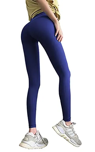 YUCEN Pantalone Sauna Dimagrante Donna,Leggins da Donna,Pantaloni di Perdita di Peso Pantaloni Sauna,Pantaloni sudare,Dimagrante Forte, Push Up -Palestra/Yoga/Running (Blu, M)