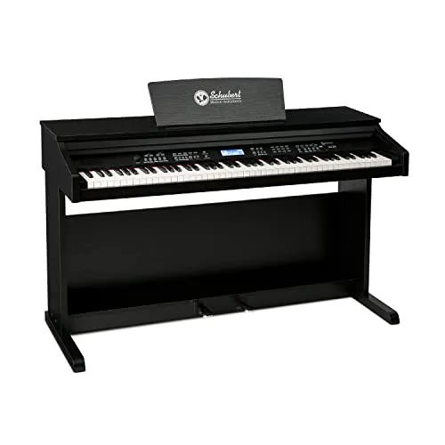 Schubert Subi 88 MK II - Tastiera, Pianoforte Digitale, E-Piano, Pianola 88 Tasti Sensibili al Tocco, 360 Toni, 160 Ritmi, 80 Brani Dimostrativi, Uscita di Linea, USB, MIDI IN/OUT e MIDI USB, Nero