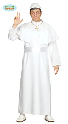 Fiestas Guirca Costume da Papa uomo tonaca bianca