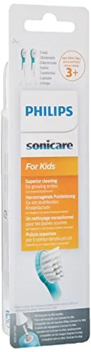 Philips Sonicare HX6032/33 Pack da 2 Testine di Ricambio For Kids Mini per Spazzolino Elettrico Sonico, Per Bambini dai 3 ai 6 anni