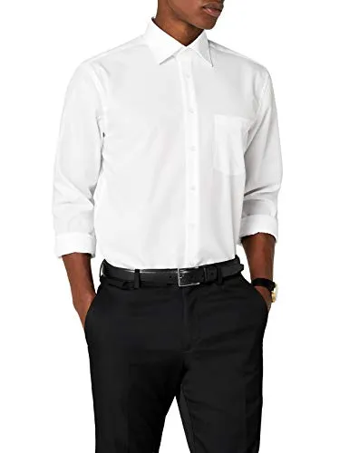 Seidensticker Camicia Business Modern Fit da Uomo con Collo Kent e tasca sul petto a maniche lunghe, Bianco (Weiß), XXXXX-Large (Taglia produttore: 51)