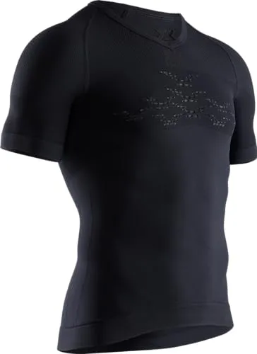 X-Bionic Energizer 4.0 Light Shirt V Neck Short Sleeve Men T Shirt, Uomo, Opal Black/Arctic White, M
