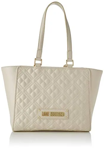 Love Moschino Jc4200pp0a, Borsa Tote Donna, Avorio (Ivory Quilted), 40x20x12 cm (W x H x L)