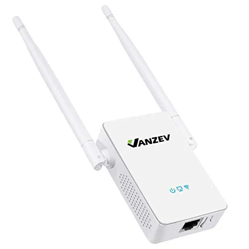 VAZNEV Ripetitore WiFi Wireless velocità 1200 Mbps WiFi Extender Dual Band 2.4GHz/5GHz Amplificatore Segnale Wi-Fi Casa Porta Ethernet Supporta la modalità AP Router, Bianco