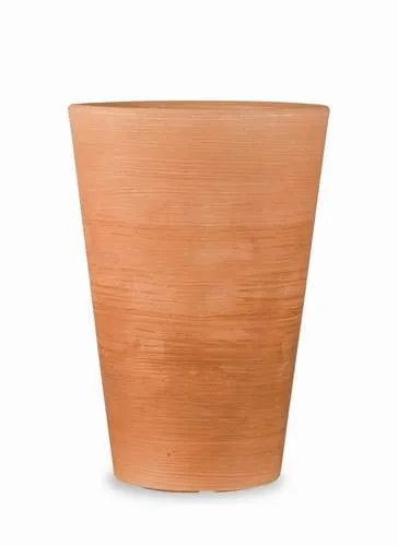 Vaso tondo in resina"Lilium" 55 cm. Anticato -