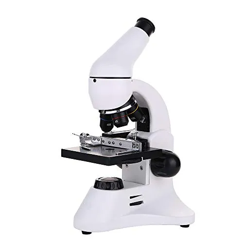 AMK Microscopio per i Bambini e Gli Studenti, 40X-1600X Compound monoculare Microscopio Digitale con bidirezionale Piattaforma preciso Meccanico per l'insegnamento Scolastico, Family Education