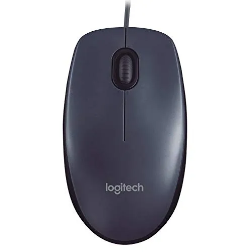 Logitech M90 Mouse USB Cablato, 1000 DPI, Mouse Ambidestro, Compatibile con PC/Mac/Laptop, Grigio