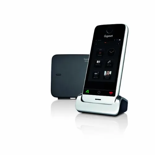 Gigaset SL910 Telefono Cordless DECT Touchscreen, Nero [Francia]