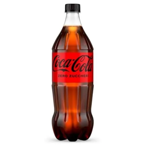 Coca-Cola Zero Zuccheri – 1 Bottiglia da 1 L, Tutto il Gusto della Formula Coca-Cola Senza Calorie, in bottiglia PET 100% Riciclabile, Bevanda Analcolica con Edulcoranti