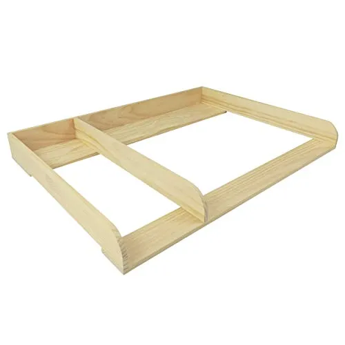 Fasciatoio Puckdaddy Pelle - 108x80x10 cm, legno naturale, fasciatoio di alta qualità con divisorio compatibile con le cassettiere Ikea Hemnes, incluso materiale di fissaggio per il montaggio a parete