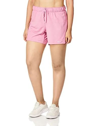 Nike W Nk Dry Short Attk 2.0 Tr5 Pantaloncini Sportivi, Donna, Magic Flamingo/White/Barely Rose/White, L