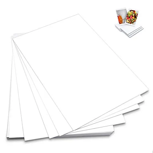 100Pcs Carta Fotografica Lucida per stampante laser fotocopiatrice lavagna luminosa per stampe e proiezioni di alta qualità, 6 Pollici 230 G