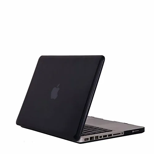 QIHANG A1342 - Custodia Rigida in plastica per MacBook 13", Ultra Sottile, Compatibile con MacBook 13", Colore: Bianco Nero Nero