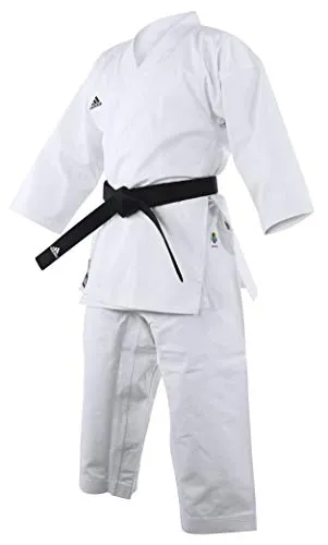 adidas WKF - Uniforme da Karate da Uomo, 226,8 g, Arti Marziali Gi, Bianco, Taglia 44
