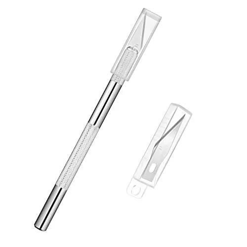 Comius Sharp Set di coltelli artistici, coltellino di precisione Hobby Art Utility con tappo di sicurezza Kit di lame artistiche in acciaio inossidabile (1 coltello + 10 lame)