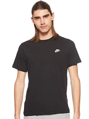 Nike Sportswear Club Men's Tshirt Uomo, Black/White, XL