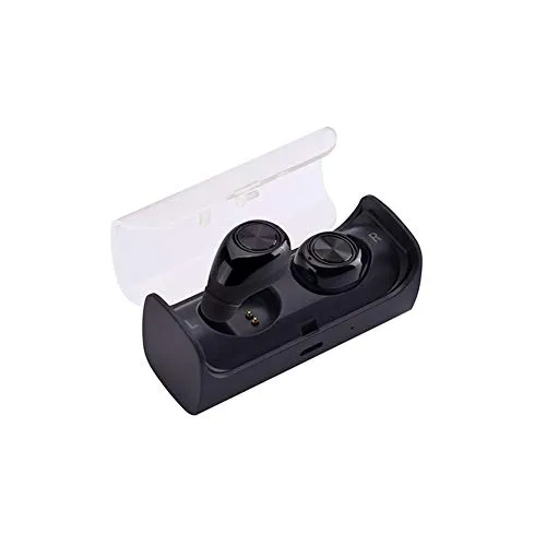 QPY - Auricolare Bluetooth senza limiti, senza fili, stereo, stereo, mini sport, senza fili, con scatola di ricarica, regalo