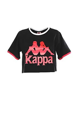 Kappa T-Shirt Donna M Nero 304sd20 A06 1/20 Primavera Estate 2020