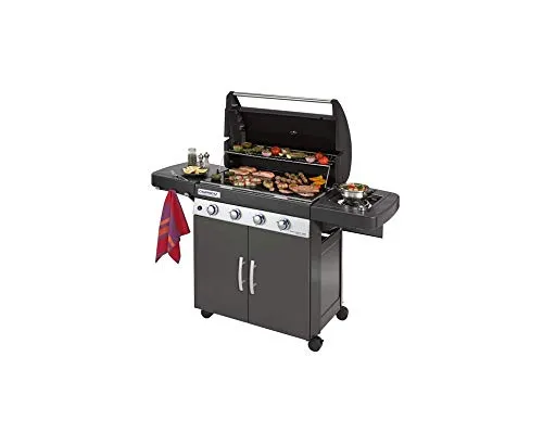 Barbecue A Gas GPL Oppure METANO Sistema Dual Gas 4 Series Classic LS Plus Dark CAMPINGAZ OMOLOGATO A METANO + 1 Telo Copertura Originale