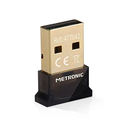 Metronic 477042 Bluetooth 4.0 Adattatore, PC, Plug e Play Nero