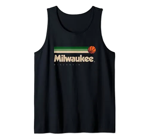 Milwaukee Basketball Wisconsin Pallacanestro Americano Canotta