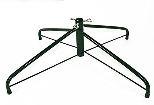 Ricambio Base Supporto Piede Stand Verde per Albero di Natale Artificiale Finto Universale 56 cm con Un Diametro del Foro per Il Tronco di Max cm 3,4 richiudibile con Viti e Piedini in plastica