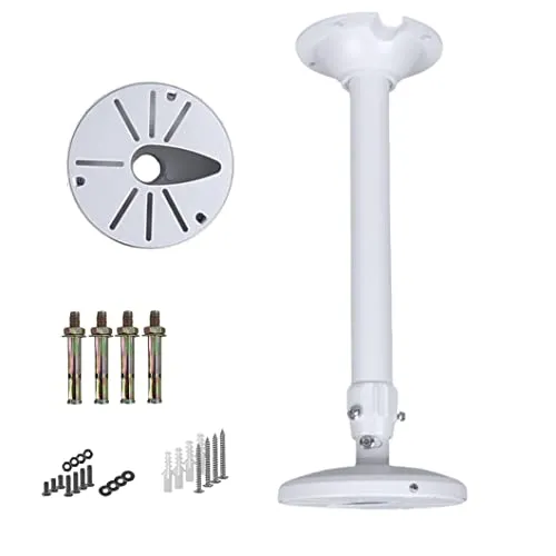 WiTi Base 6 Pollici Estensibile Staffa Montaggio su Palo per Telecamere IP CCTV,40CM-60CM Palo Montaggio Regolabile per il Sistema Telecamere Sorveglianza di Sicurezza,Metallo Solido