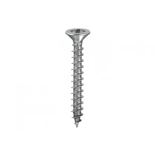 Masidef: Member of the Würth Group IN00070 10 Viti Truciolari Testa Piana Svasata, Inox 4,5 x 50mm