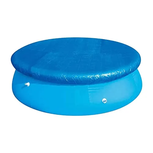 WingSin, copertura per piscina, 305 cm, impermeabile, rotonda, con lacci in corda, facile da installare, protezione per piscina da terra, 305 cm, colore blu