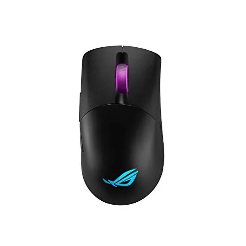 ASUS ROG Keris Wireless FPS Gaming Mouse, 3 Mode Connection - 2.4 GHz / Bluetooth / Wired USB, 16,000 DPI Optical Sensor, 7 Programmable Buttons, RGB, Ergonomic, PBT Keys, Swappable Switches, Black