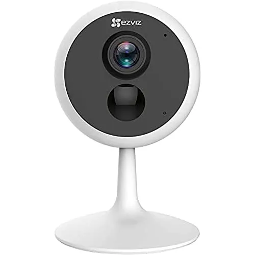 EZVIZ C1C 1080P Telecamera di sorveglianza Wi-Fi per interni, Visione notturna 12 m, Audio bidirezionale, Rilevamento del movimento, 130 grandangolare, Wi-Fi 2,4 Ghz, Compatibile con Alexa