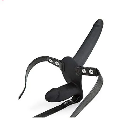 XIAOTIAN Cintura Regolabile con Mutandine Elastiche da 5 Pollici indossabile con Doppio pēnis Realistico (Color : Black)