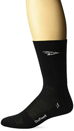 Defeet Aireator D-Logo 5" Double Layer Cuff Socks, X-Large, Black