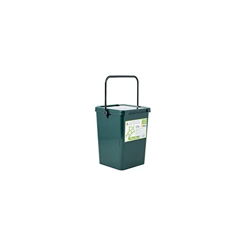 Home Ricybox Contenitore Umido con Coperchio, 10 Litro, Plastica, Verde, 23.5x24x29.5 cm