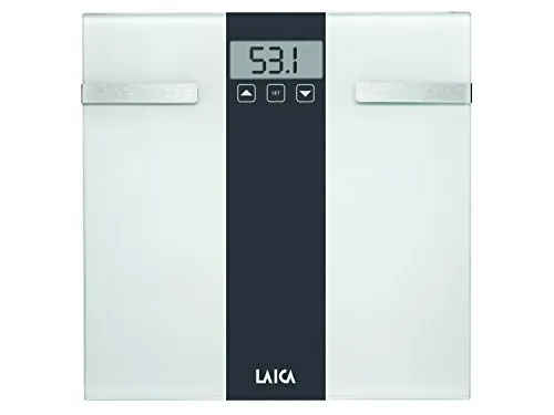 Laica Bilancia Pesapersone Body Composition, Bianco/Grigio, 180 kg, 2 unità