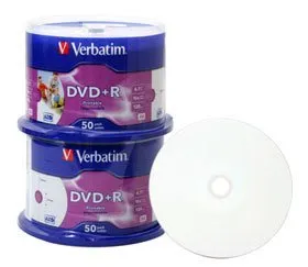 Verbatim - DVD + R 4.7GB 16x, interamente scrivibili, 100 pezzi, in confezione tipo cakebox