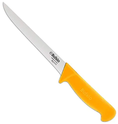 Bufalo Coltello per Disosso Stretto Lama 15 cm S97/15 Manico Giallo